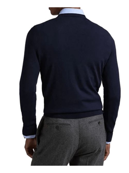 Maglia da uomo in lana, girocollo, colore hunter navy POLO RALPH LAUREN | 710946143001